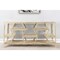 Homeroots 66" Light Brown Solid Wood Console Table Geometric Shelves 380235 - alternate 2