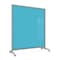 Ghent EZ Mobile Glassboard, Aluminum Frame, Non-Magnetic, 75"H x 62"W, Blue EZ1NA7562BE - alternate 1