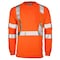 Dome75 Long Sleeve Safety Shirt, ANSI/ISEA 107-2020 Class 3, Polyester, HiVis Orange, MT DSL1431 - alternate 2