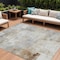 Homeroots 9' X 12' Linen Gray And Ivory Abstract Washable Indoor Outdoor Area Rug 616872 - alternate 1