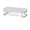 Homeroots 47" White and Silver Wood And Metal Lift Top Sled Coffee Table 286268 - alternate 2