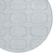 Homeroots 8' Sky Blue And Ivory Round Geometric Washable Indoor Outdoor Area Rug 610855 - alternate 3