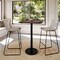 Flash Furniture 30" x 24" Tabletop, Seamless Surface Technology, Dark Brown with 18" Round Black Bar Height Base ST-REC2430-WBR-TR18B-GG - alternate 4