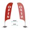 Showdown Displays 10.5 Ft  Value Razor Sail Sign Kit (Single-Sided With Cross Base) - Open Red Burst 908111-001 - alternate 2