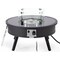 Leisuremod Walbrooke Outdoor Patio Aluminum Round Fire Pit Side Table with Lid and Fire Glass, Black WBL-29-GL - alternate 4