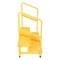 Vestil Adjust Step Stand, 2 Step, Handrail, 48x23, 43.125 Overall Height, Steel, Yellow ASP-48-HR - alternate 2