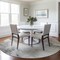 Homeroots 8' Ivory And Gray Round Abstract Washable Indoor Outdoor Area Rug 617736 - alternate 4
