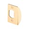 Defender Security Door Strike Plate, 2-1/4 in L, 1-7/16 in W, Steel, Brass Pair E 2232 - alternate 3