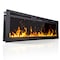 Edendirect 50 in. 5100BTU Indoor Metal Black Wall Mount Electric Fireplace, 750/1500W, Remote ZR-DBLS50D - alternate 1