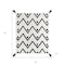 Homeroots 50" X 60" Black and White Woven Cotton Chevron Throw Blanket with Tassels 516489 - alternate 3