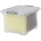 Storex File Box, Clear; Silver, 10.88" H 61530U01C - alternate 2