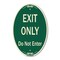 Signmission Exit Only Do Not Enter Green & Tan, 12 Inch X 18 Inch Designer, Heavy Gauge Aluminum A-OV-G-1218-9845 - alternate 1