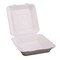 Kitch 24/7 Disposables White Compostable Molded Fiber Hinged Container, 9 x 9 inch, 200PK KC-9X9HC-NPAW - alternate 1