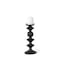 Homeroots 13" Black Metal Tabletop Pillar Candle Holder 608403 - alternate 1