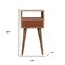 Homeroots 22" Brown Solid Wood One Drawer Nightstand 651885 - alternate 3