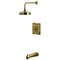 Kingston Brass Single-Handle Pressure Balanced Tub and Shower Faucet, Antique Brass KB5893AL - alternate 1