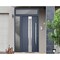Vdomdoors Steel Door Deux 1717 Gray Graphite Sidelight and Transom Window Stainless Inserts Single Modern Pai DEUX1717EXD-GRE-W36+14xH80+16-LH-O - alternate 1