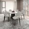 Leisuremod Amalfi Modern Dining Chair - Upholstered Accent Side Chair, Metal Legs, 4PK AC48GR4 - alternate 2