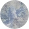 Homeroots 8' Denim Blue And Linen Round Abstract Washable Indoor Outdoor Area Rug 615598 - alternate 2