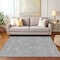 Homeroots 5' X 8' Gray And Ivory Geometric Washable Indoor Outdoor Area Rug 614072 - alternate 3