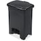 Safco 4 gal Rectangular Step-On Can, Black, Step-On, Plastic, 12 1/4 in 9710BL - alternate 1