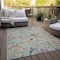 Homeroots 3' X 5' Gray Fern Green And Artichoke Green Paisley Washable Indoor Outdoor Area Rug 588612 - alternate 2