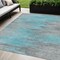 Homeroots 5' X 8' Teal Blue Charcoal And Gray Abstract Washable Indoor Outdoor Area Rug 587183 - alternate 1