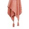 Homeroots 50" X 60" Coral Cotton Woven Geometric Throw Blanket with Tassels 518846 - alternate 2