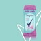 Degree Women's Sheer Powder Anti-Perspirant Deodorant Invisible Solid Stick - Twin Pack, 5.2 Ounce, 6PK 25730 - alternate 2