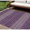 Homeroots 10' X 14' Purple Pink And Yellow Tribal Washable Indoor Outdoor Area Rug 582589 - alternate 1