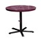 Leisure Craft 36" Round Perforated Pedestal Table, Portable, 30"H, Burgundy 36TAB30-BURGUNDY - alternate 1