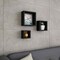 Lavish Home Floating Shelves Cube Wall Shelf Set with Hidden Brackets, 3 Sizes to Display Decor, Black 80-FLT-3 - alternate 3