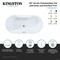 Kingston Brass 63" Acrylic Oval Double Ended Freestanding Tub with Drain, Glossy White/Polished Brass VTDE633023C422 - alternate 2