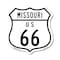 Signmission Missouri Route Marker Shield Sign Us 66, 6 Inch X 6 Inch, Plastic Sign SHI-P-6-386 - alternate 1