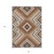 Homeroots 3' X 5' Copper Brown And Beige Tribal Washable Indoor Outdoor Area Rug 598106 - alternate 2
