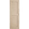 Ekena Millwork Rustic Two Equal Louver Riverwood Faux Wood Shutters (Per Pair), Primed Tan, 18"W x 42"H SHULV18X42RWPR - alternate 3