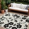 Homeroots 9' X 12' Ivory And Black Floral Washable Indoor Outdoor Area Rug 600010 - alternate 1