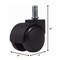 Homeroots Black Soft Dual Wheel Casters Only 372347 - alternate 3