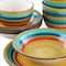 Gibson Home Rainbow 12 Piece Stoneware Dinnerware Set in Yellow Multi 136585.12 - alternate 2