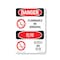 Signmission OSHA Danger Sign, 24" Height, Aluminum, Flammable No Smoking Bilingual, 1824-VC-1824 OS-DS-A-1824-VC-1824 - alternate 1