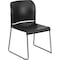 Flash Furniture Black Plastic Sled Stack Chair RUT-238A-BK-GG - alternate 1