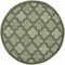 Homeroots 4' Dark Green And Light Green Round Geometric Indoor Outdoor Area Rug 572335 - alternate 3