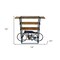 Homeroots 72" Blue And Brown Distressed Stainless Steel and Wood Three Tier Bookcase 374329 - alternate 2