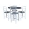 Whitewood Industries Extension Dining Tables, 45 in L, 38 in H, Parawood, 5 Piece K05-42DPT-23-S402-4 - alternate 1