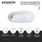 Kingston Brass 72" Acrylic Oval Single Slipper Freestanding Tub with Drain, Glossy White/Matte Black VTRS723228C310 - alternate 2