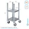 Amgood 14 in. x 14 in. Stainless Steel Rice Warmer Stand with Wheels AMG RW-1414-Z - alternate 2