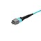 Monoprice Monopric MM OM4 OFC  MTP-12 UPC (F) to MTP-12 UPC (F) 12-Fiber OFNP Type A Aqua 1m 48213 - alternate 2
