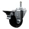 Service Caster 3'' Soft Rubber Wheel Swivel 7/16'' Grip Ring Stem Caster with Brake SCC-GR20S314-SRS-PLB-716138 - alternate 1