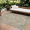 Homeroots 9' X 12' Wheat Terra Cotta And Black Oriental Washable Indoor Outdoor Area Rug 603801 - alternate 1