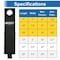 Grizzly Supply Storage Strap, 7, 10, 13 in L, 1, 1.5, 2 in W, Hook and Loop Closure, Grommet, Reusable, Black, 6PK GS-HLSS7x10x13-0 - alternate 2